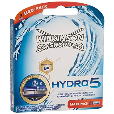 Imagen de Wilkinson Sword Hydro 5 12 Recambios Cuchillas de Afeitar Hojas con Bandas Gel Hidratantes