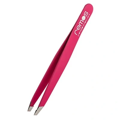 Imagen de REMOS Pinzas de acero inoxidable para cejas que eliminan pelos más finos fuchsia