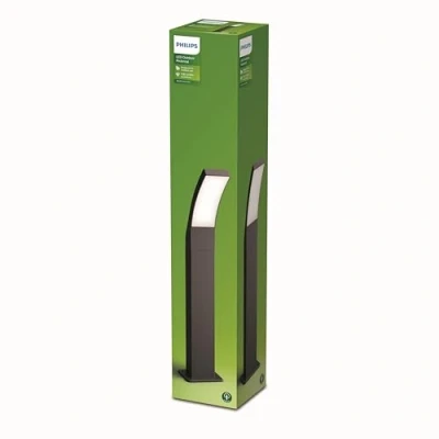 Imagen de Philips Lighting Pedestal Splay, lámpara LED de exterior, color antracita, luz blanca cálida, 12W