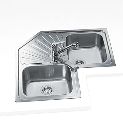 Imagen de ¡Oferta 16% ! Teka Angular 2C Sf Fregadero De Cocina Acero 90 Cm 2 Cubetas 1 Escurridor