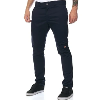 Imagen de Dickies Hombre, Pantalón utilitario con Doble Rodillera de Corte Recto ceñido, Navy Talla únicaCURO, 32W / 32L
