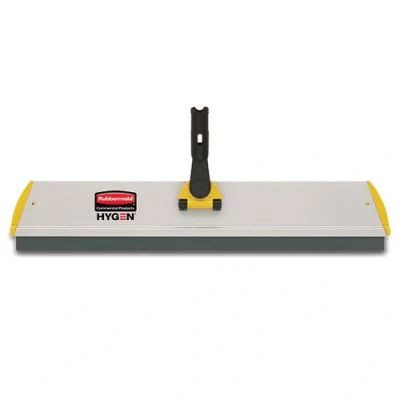 Imagen de Rubbermaid Commercial Products Marco para tapar el polvo de una sola cara, 91,4 cm, HYGEN Quick Connect, color amarillo, 24&quot;, 1