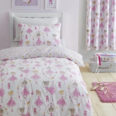 Imagen de Bedlam Ballet Dancer Juego de Funda nórdica Cama Individual en Color Rosa