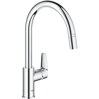 Imagen de Grohe StartEdge QuickFix Grifo monomando de cocina extraíble, Caño alto, Cromo, ref. 30551000