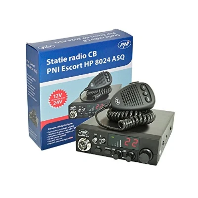 Imagen de Radio CB PNI 8024 Escort HP ASQ Ajustable 12V 24V, 4W Am/FM