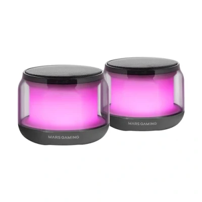Imagen de Altavoces Bluetooth 5.3 Mars Gaming Ms aura, Dsp 15w, Rgb Clearview, Negro