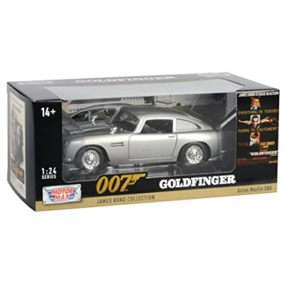 Imagen de OPO 10 Coche en Miniatura reproducido Escala 1/24 Compatible con Aston Martin DB5 James Bond Collection Goldfinger Motormax 79857