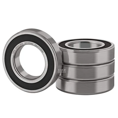 Imagen de XiKe 4 piezas 6005 2RS Rodamiento de bolas sellado 25x47x12mm Acero al cromo y doble junta goma Pre lubricados, 6005RS Rodamientos rígidos a con juntas