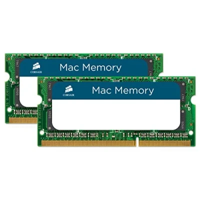 Imagen de Corsair Mac Memory SODIMM 8GB (2x4GB) DDR3 1066MHz CL7 Memoria para Sistemas Mac, Calificada por Apple Negro