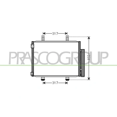 Imagen de PRASCO SZ036C001 Condensador con secador 15mm 10mm Aluminio 510mm R134a SUZUKI: SWIFT 4