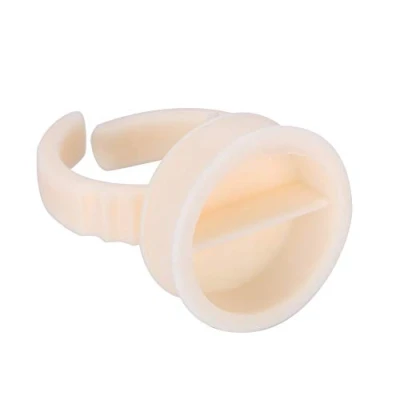 Imagen de Taza del anillo tatuaje, de la tinta pigmento 100Pcs tatuaje ceja Microblading Pigment Holder Glue(L)