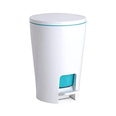 Imagen de Tatay Papelera Baño con Pedal Diabolo, 5L de Capacidad, Polipropileno, Interior Extraíble, Libre BPA, Color Turquesa, Medidas 19.00x21.00x28.20 cm