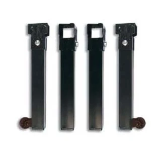 Imagen de 39102 Negras Pata somier 250x35x35mm.con Ruedas Juego 4