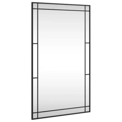 Imagen de vidaXL Espejo de Pared Rectangular Hierro Negro 60x100 cm