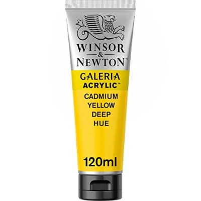 Imagen de Winsor &amp; Newton Pintura Acrílica , 120 ml, Amarillo (Cadmium Yellow Deep Hue)