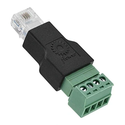 Imagen de Dingln RJ11 Tornillo Terminal Adaptador, Ethernet 6P4C Conector Macho A 4 Pines del De Terminales