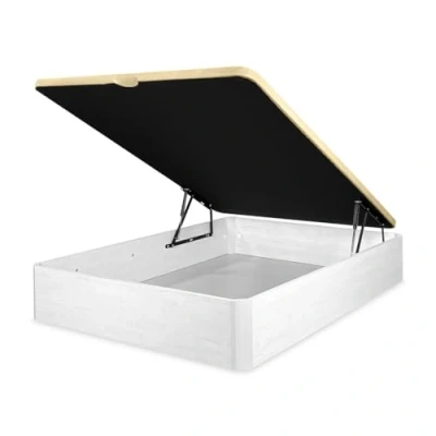 Imagen de Mattfy Canapé Abatible Extra Reforzado Gran Capacidad con Tapa Transpirable, Esquinas Redondeadas, Madera, Polar, 105 x 190
