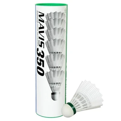 Imagen de Yonex Volantes de bádminton, Modelo Mavis 350, lentos, en Blanco, Surtido