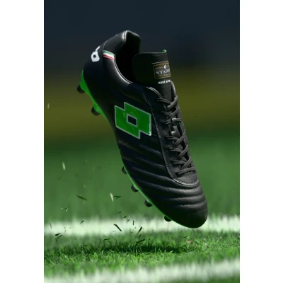 Imagen de Lotto Stadio OG II FG Botas de fútbol con tacos, Talla: 41, All black/spring green Zapatos