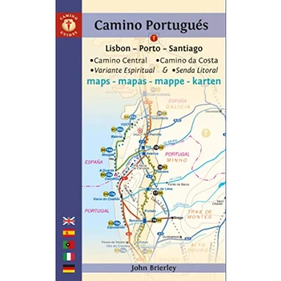 Imagen de Camino Portugués Maps: Lisbon Porto Santiago / Central, de la Costa, Variente Espiritual &amp; Senda Litoral