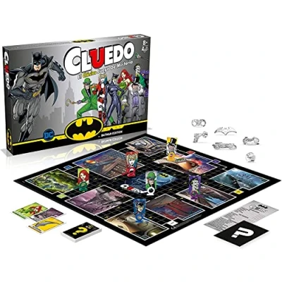 Imagen de Winning Moves cluedo Batman Desenmascara Al Villano En Gotham para 2 6 Jugadores, Juegos de Mesa niños 8 años y Fans Batman, Juego