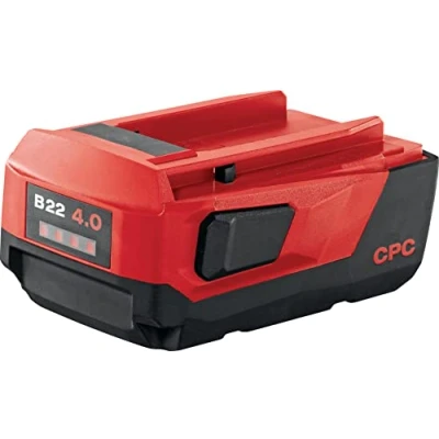 Imagen de Hilti 2183180 Batería B 22/4.0 de Ion Litio (Compatible con Herramientas 18V y 22V Cargadores C4/36. Rápido Tiempo Carga 41 min. Compacta, Alta Potencia Carcasa Reforzada. Peso:0.69 kg)