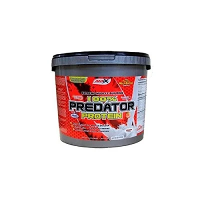 Imagen de AMIX, Proteínas para Aumentar Masa Muscular con Sabor Plátano, Predator en Formato Bote de 4 Kg, Ayuda al Crecimiento Muscular, Libre Aspartamo, Ideal Batidos