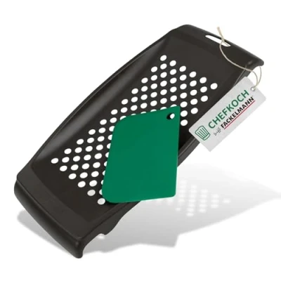 Imagen de Chefkoch Rallador de spaetzle con rascador dos partes en gris/verde Ideal para y albóndigas Prensa prensar fácilmente