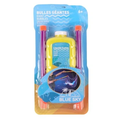 Imagen de BLUE SKY Baguettes de Burbujas Gigantes Jabón 048602 Violeta Plástico Juguete para Niños Juego al Aire Libre Verano 35 cm x 18 A Partir 6 años