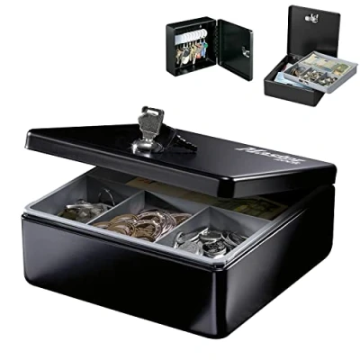 Imagen de MASTER LOCK Armario Llaves o Caja Fuerte Pequeña [Asegura Pequeña] [Con Portamonedas Interior] [10 Ganchos] KDS1EURHRO