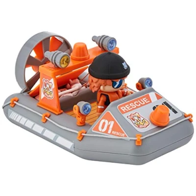 Imagen de Pinypon Action Lancha de Rescate Policía con 1 Figurita, para niños y niñas a Partir 4 años, Famosa (700015050)