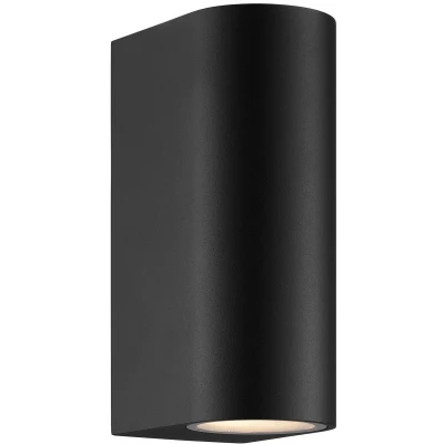 Imagen de Nordlux Aplique de exterior Dion Double, negro, GU10, aluminio, IP44