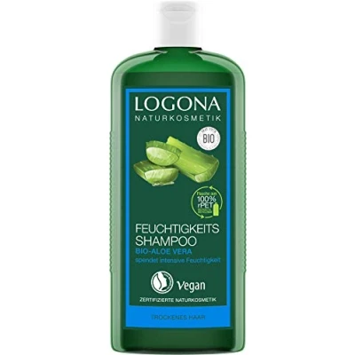 Imagen de logona Natural de Humedad Maquillaje Champú Bio Aloe Vera, hidratantes Cuidado para Cabello strapaziertes, Protege contra el austrocknen, con extractos, 250 ml
