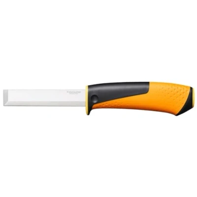 Imagen de Fiskars Cuchillo de carpintero, Incluye funda con afilador, 22,4 cm, Negro/Naranja/Amarillo, 1023621
