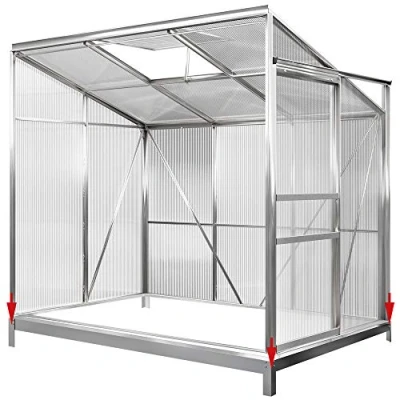 Imagen de Deuba Base para Invernadero de Acero galvanizado 190x122 Cimiento Basamento sólido y Estable