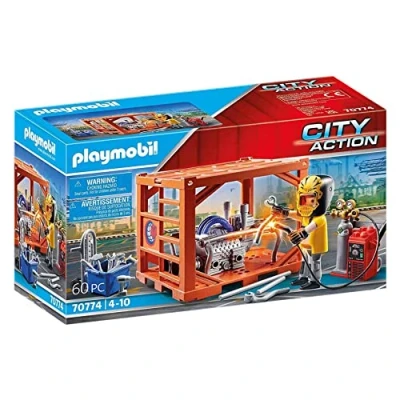 Imagen de PLAYMOBIL 70774 City Action Fabricante de contenedores, A Partir 4 años, Multicolor