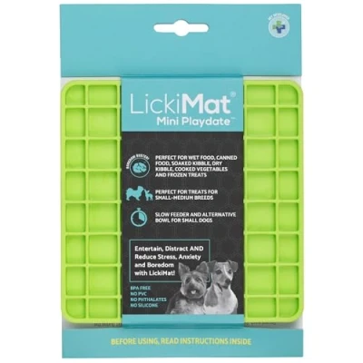 Imagen de LickiMat Mini Classics Tapete interactivo de alimentación mascotas para perros, comedero lento con diseño moderno, enriquecimiento vínculos familiares y alivio la ansiedad