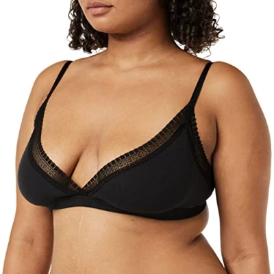 Imagen de sloggi Women&#039;s Go Ribbed Bralette Bustier , Black, Xs