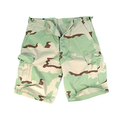 Imagen de Mil Tec Us Bermuda Co Prewash Desert Pantalones Cortos, Verde (Camuflaje), Talla única para Hombre