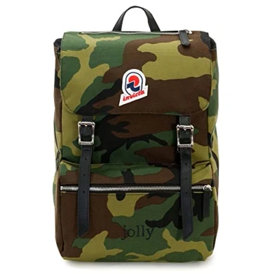 Imagen de Invicta Mochila, JOLLY PLAIN HERITAGE Mochila Casual, para la oficina, viajes de un día y desplazamientos, escuela, el deporte, tiempo libre, funda portátil, verde