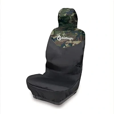 Imagen de SURF LOGIC Surflogic Car Seat Cover Single Black &amp; Camo Accesorios, Adultos Unisex, Multicolor (Multicolor), Talla Única