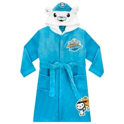 Imagen de Octonauts Albornoz Niños Infantil Capitán Barnacles Bata Niño Azul 5 6 años