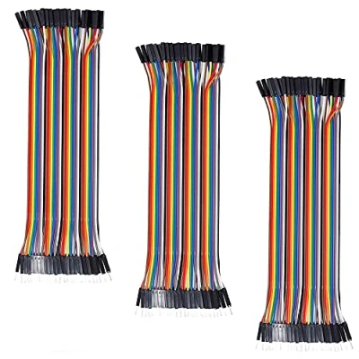 Imagen de AZDelivery 3 x Jumper Wire Cables de Puente 40 Piezas F2M Pines Macho Hembra Breadboard Compatible con Arduino y Raspberry Pi Incluido un E Book!