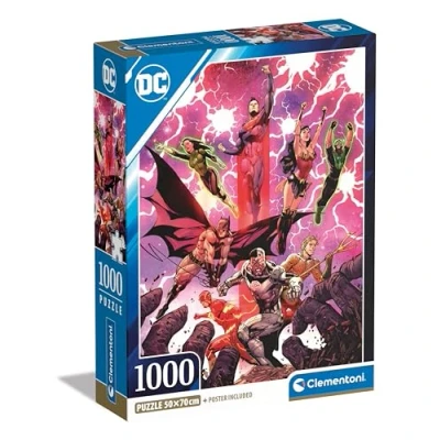 Imagen de Clementoni League DC Comics Justice Leaugue Core Puzzle De 1000 Piezas, Rompecabezas Adultos, Entretenimento, 39853, Multicolor