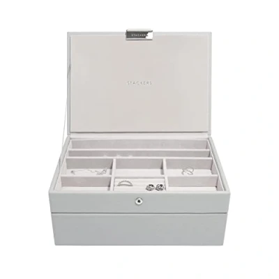 Imagen de Stackers Pebble Grey Classic Joyero (2 unidades), color gris