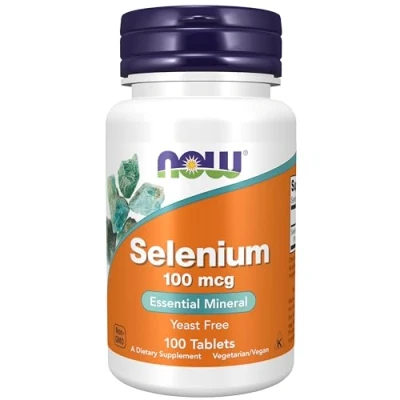Imagen de Now Foods, Selenium (Selenio), 100mcg, Sin Levadura, 100 Comprimidos veganos, Probado en Laboratorio, Vegetariano, Gluten, Soja, No GMO