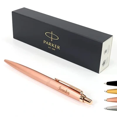 Imagen de Bolígrafo Parker Jotter XL Monochrome personalizado + caja de regalo Diseñe un realmente único Grabado con láser oro rosa