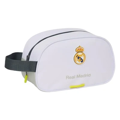 Imagen de Safta Real Madrid EQUIPACIÓN 25/26 Neceser Escolar Infantil Mediano con Asa, Infantil, Adaptable a Carro, Fácil Limpieza, Cómodo y Versátil, Calidad Resistencia, 26x12x15 cm
