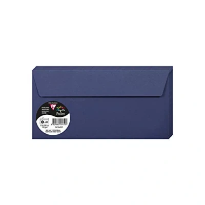 Imagen de Clairefontaine Pack de 20 sobres Pollen, color azul ocuro 22 x 11 0.10