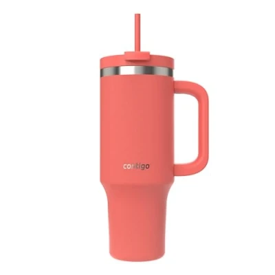 Imagen de Contigo Botella termo 1200 ml con asa y pajita, térmica aislada de acero inoxidable tapa, Thermos, Se enfría durante 29 horas, Taza termo, Sin BPA, Darkstone